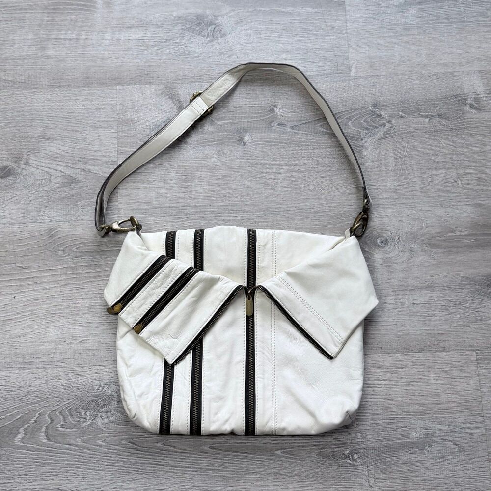 Y2K Hype zipper tote white bag